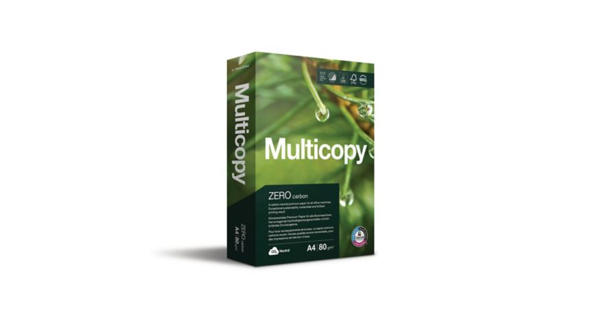 Multicopy Zero A4 80g, hålat - 2500 ark/kartong / volymrabatt välj antal